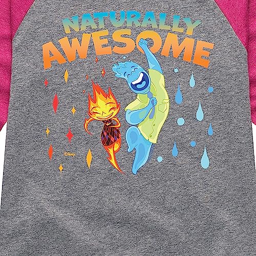 Disney Elemental - Naturally Awesome - Toddler & Youth Girls Raglan Graphic T-Shirt3