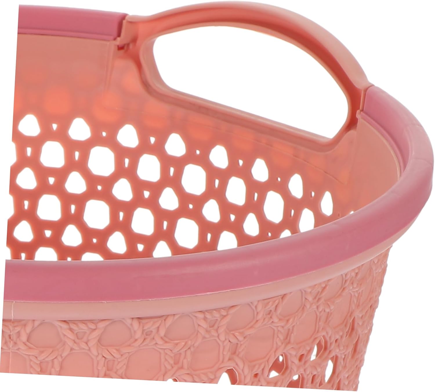 Hollow Laundry Basket Medium Portable Clothes Organizer with Capacity and Load Bearing Design for Bedroom Bathroom and Nursery Storage