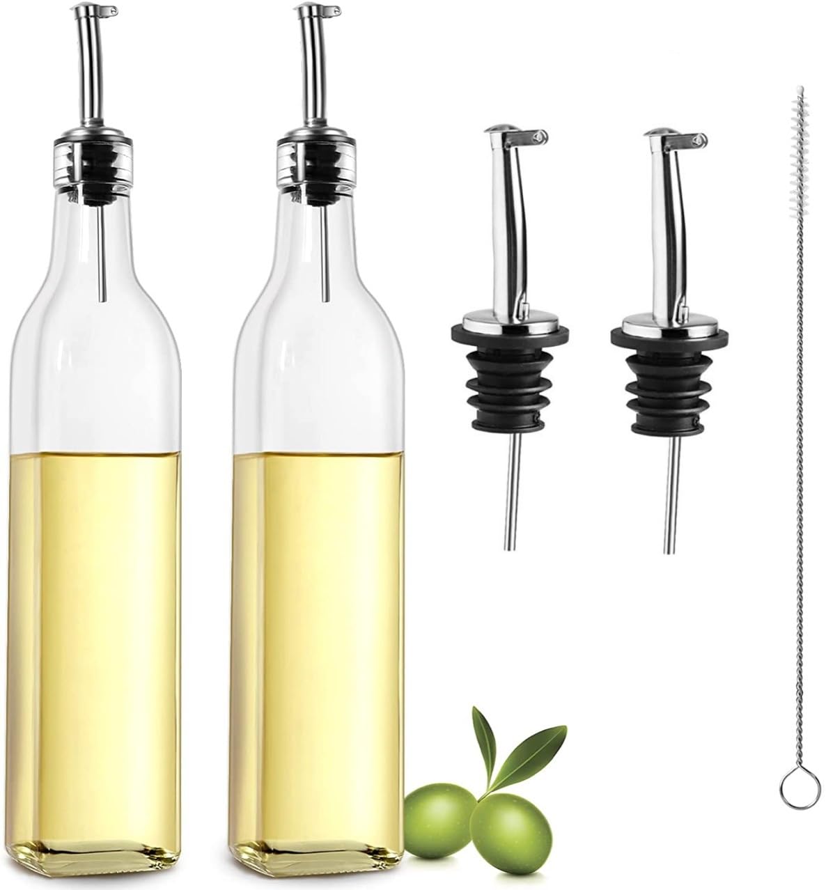 8 Pezzi Versatori Per Bottiglie In Acciaio Inox - A Prova Di Perdite Per Vino, Liquori E Oli