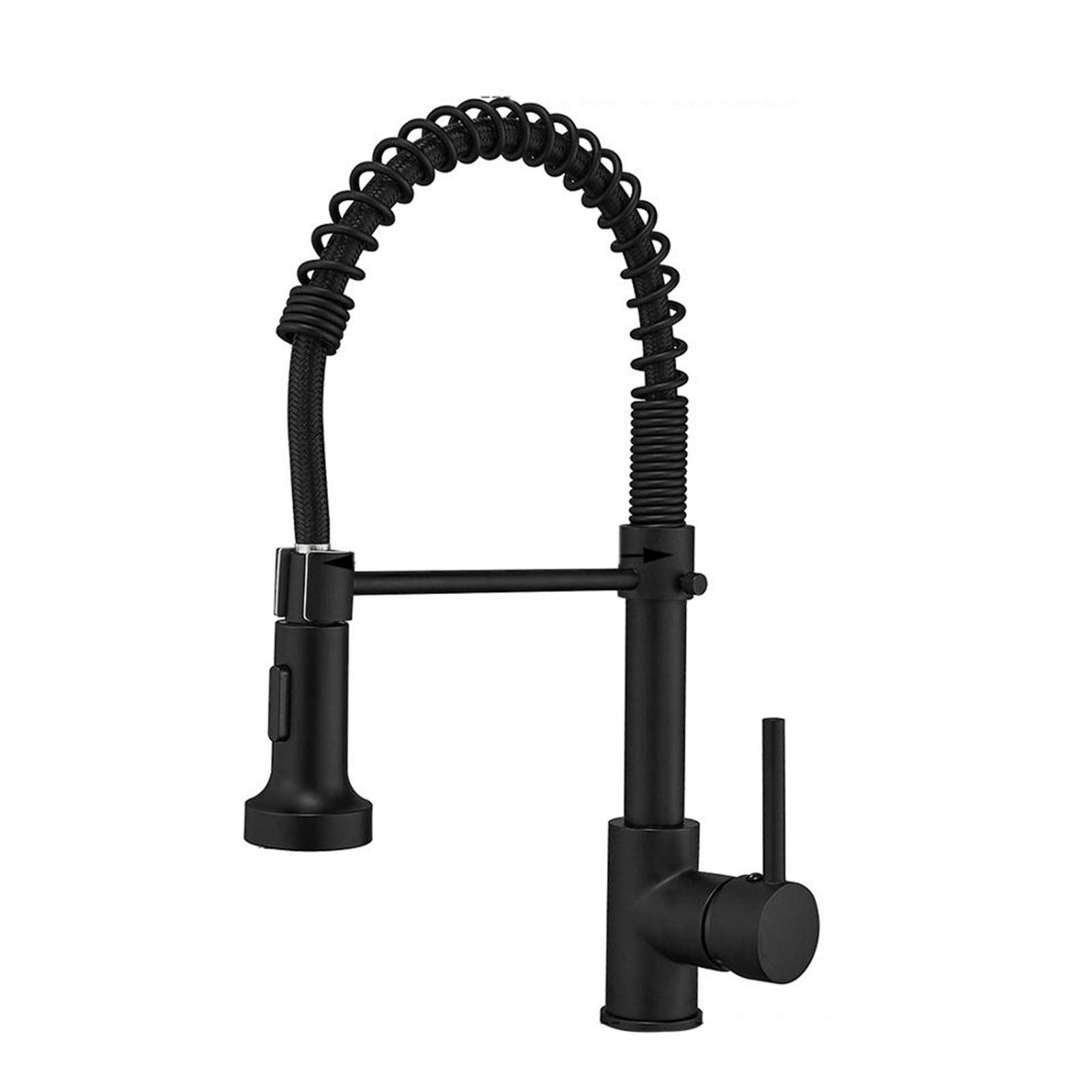 Robinet de cuisine à ressort noir pour simplifier la vaisselle au quotidien