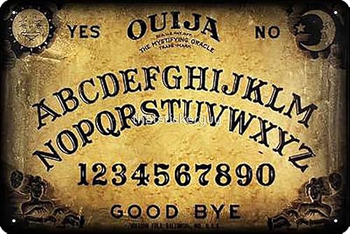 OUIJA Game Board Poster 8 x 12 Inch Funny Metal Tin Sign Game Room Man Cave Wall Decor