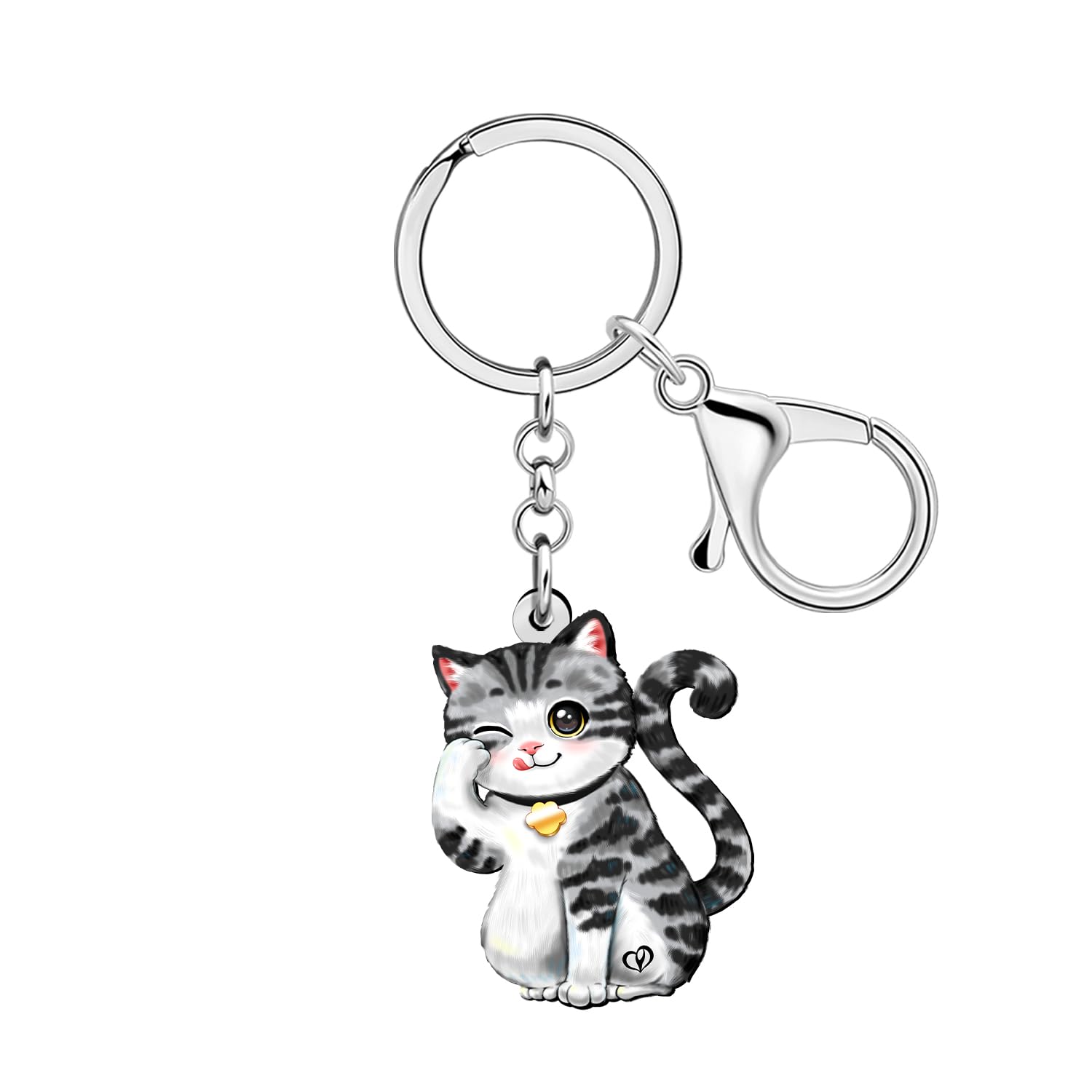 DOWAY Acryl Niedliche Katze Schlüsselanhänger Zubehör Hausti
