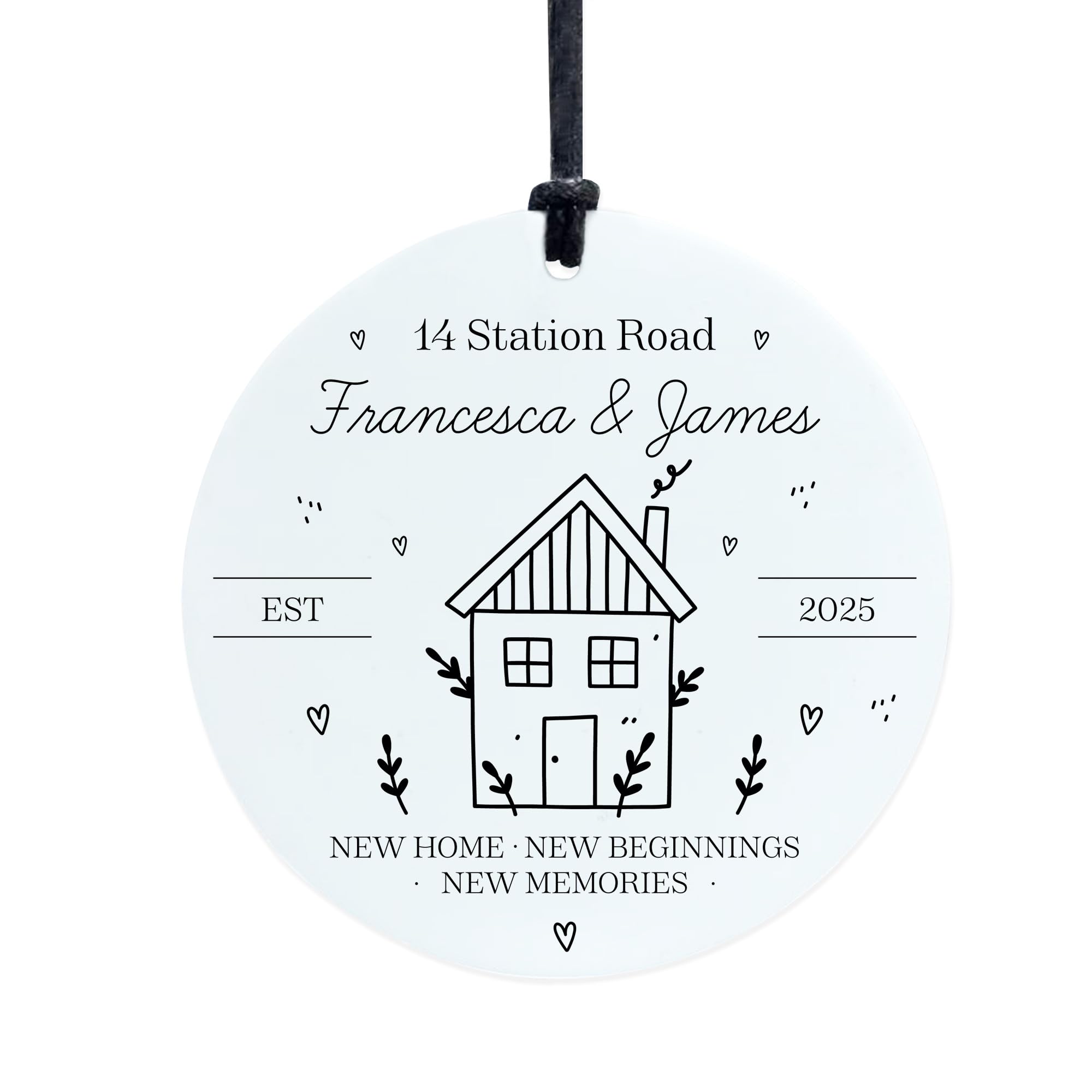 Red Ocean Congratulations New Home Gift For Couple Personalised Hanging Plaque Present For Couple Housewarming Gifts 1st Home Plaque Him Her