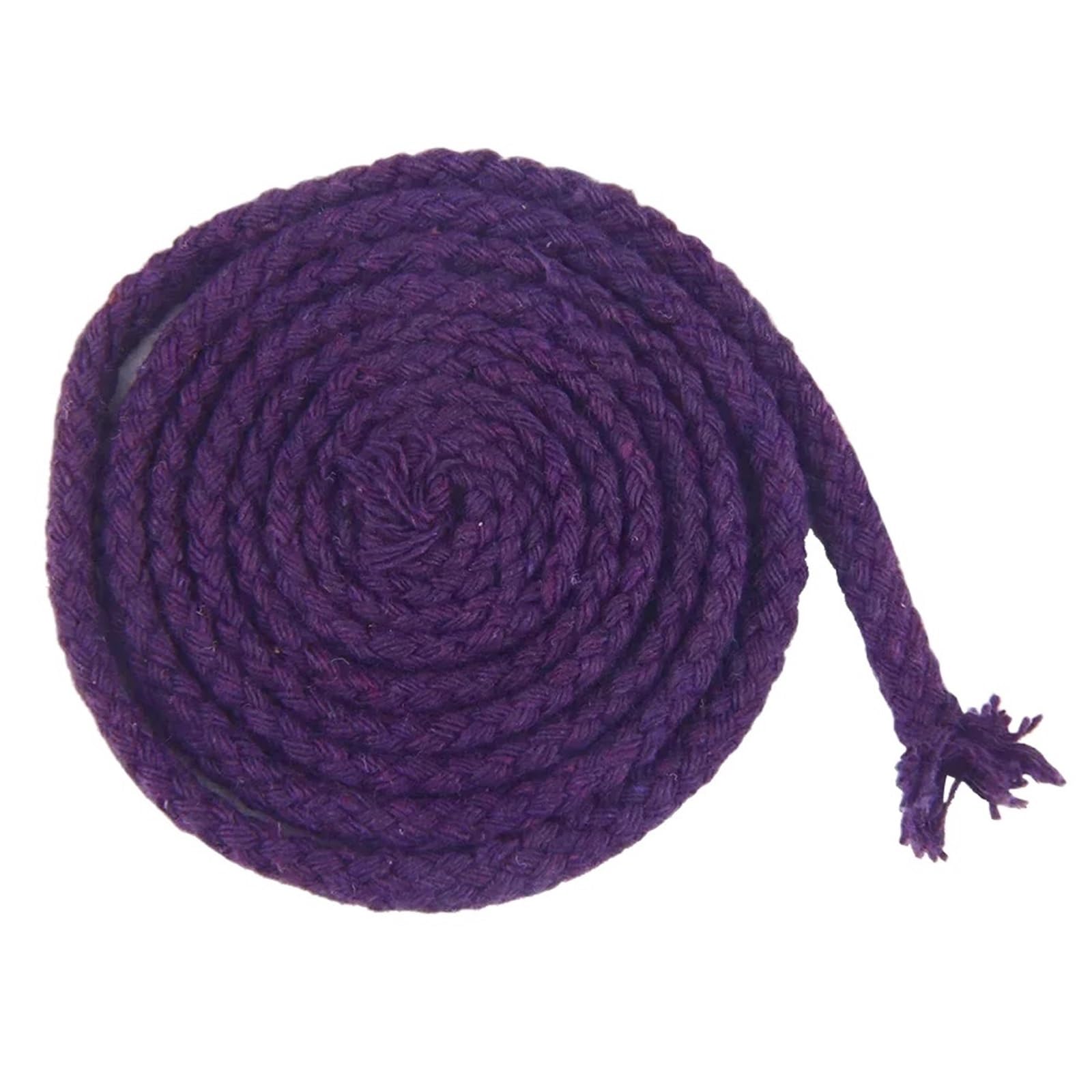 Cotton Macrame Cord 20M 5/7mm Twisted Cotton Cords Braided String Ropes Bag Strap Rope Clothes Home Textile Macrame Thread Cord Sewing Accessories(Purple,7mm)