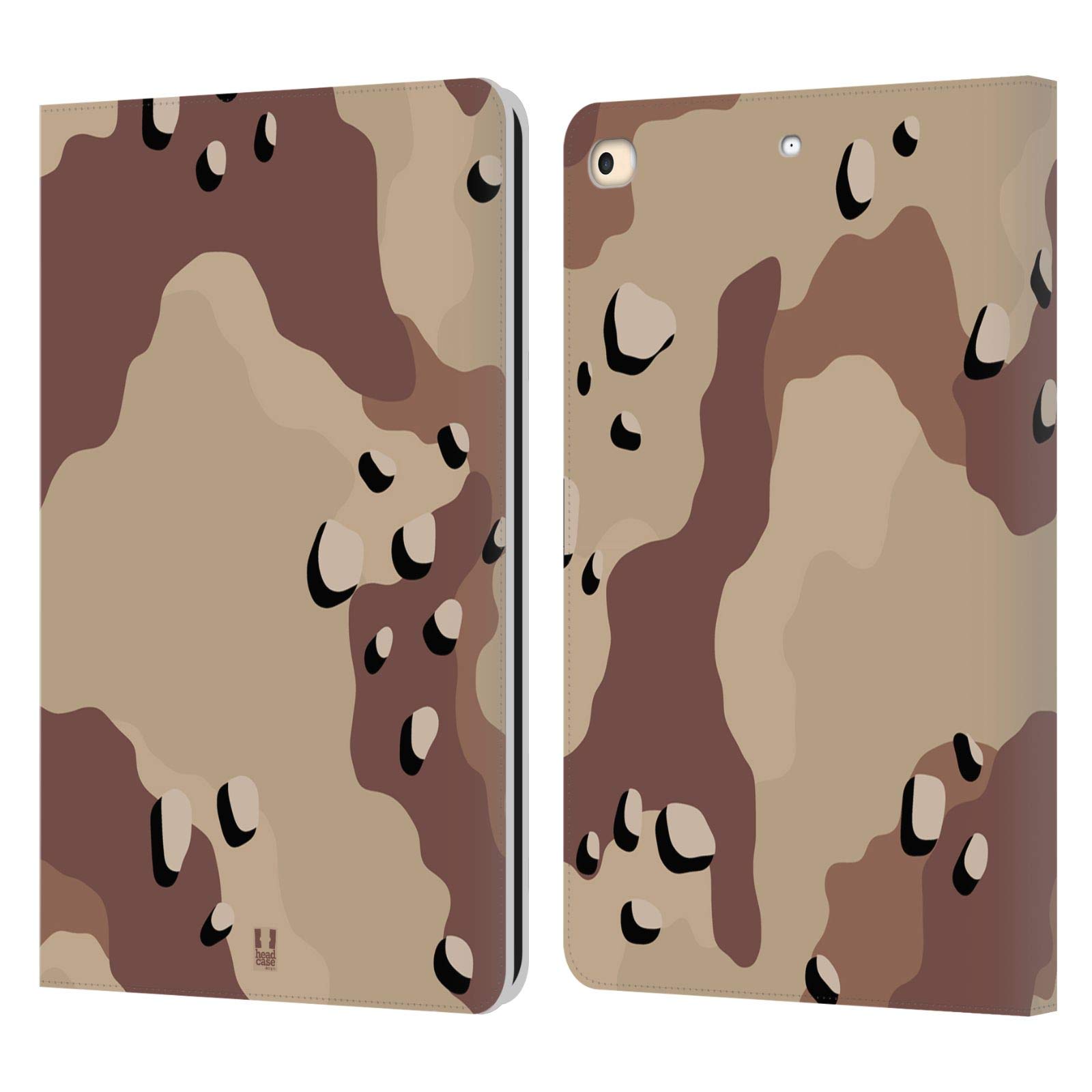 Étui Portefeuille iPad 9.7 Camouflage Désert Support Multi-Angle