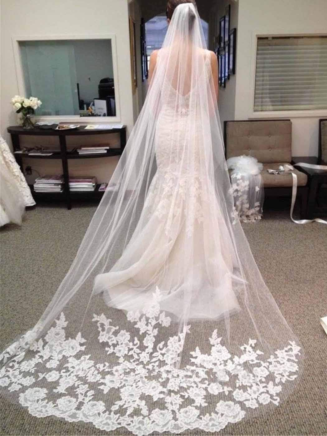 Acenail Black Lace Veil Brides Wedding Veils Long Cathedral Veil with Comb Mourning Funeral Corpse Halloween Costume Veils - Image 8