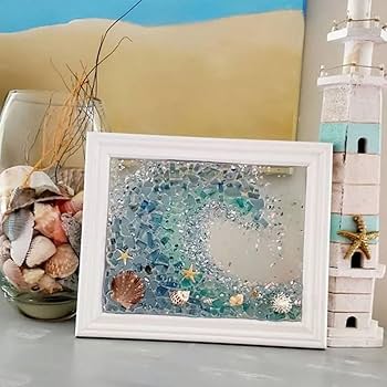 Amazon.co.jp: シーグラスアートキット、DIYオーシャンペインティング
