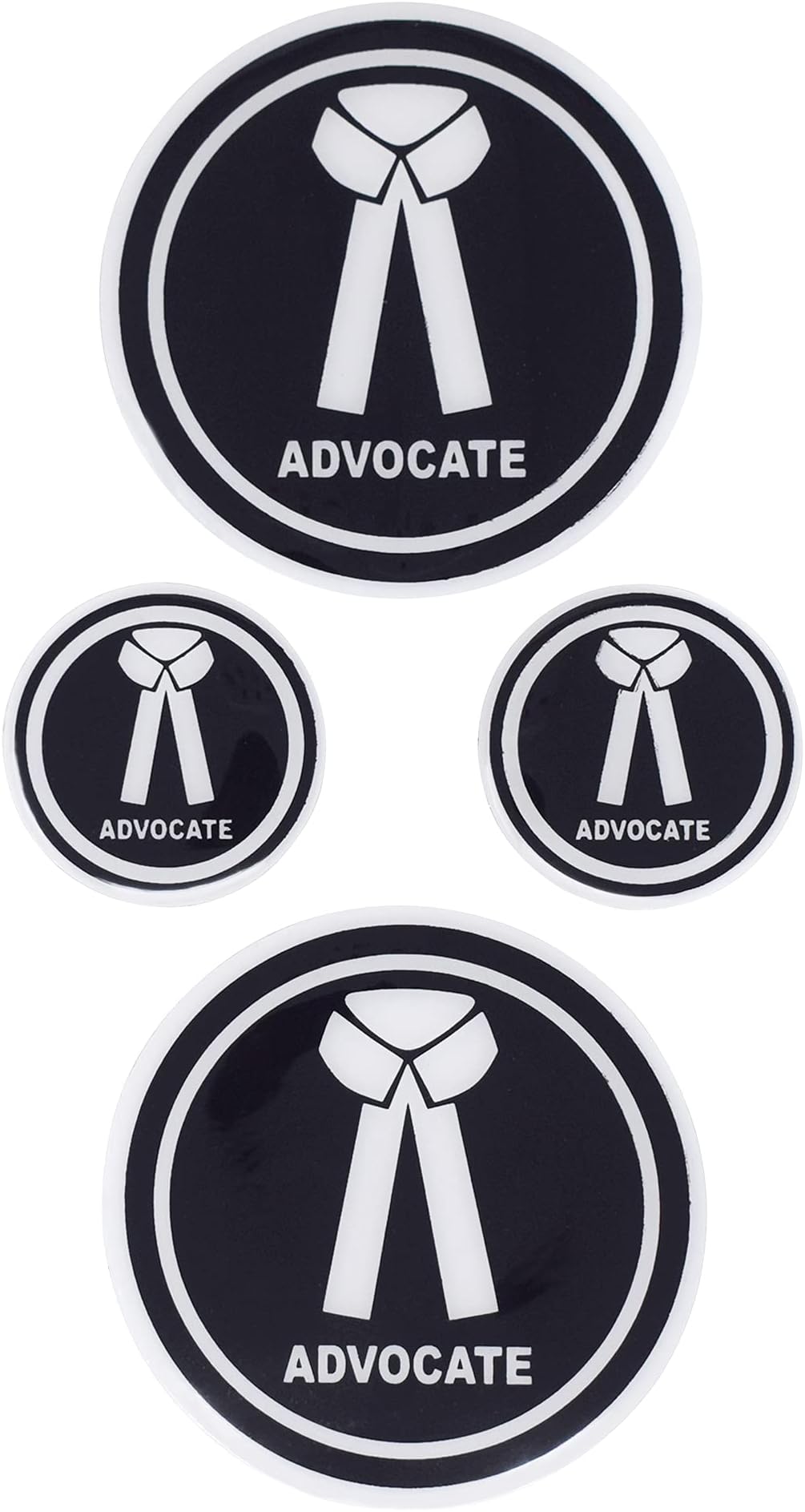 Ramanta Advocate Sticker for Car Rubberized Icon Advocate Waterproof Car Decal Sticker Advocate Badge Self-Adhesive Compatible with Car & Bike and All Plain Surfaces (Pack of 4, Self-Adhesive)