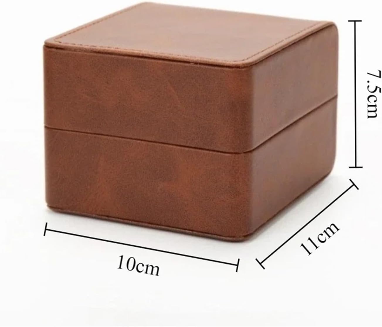 1PCS Black Single Watch Wristwatch Display Case For PU Leather(Green-Inner Black)