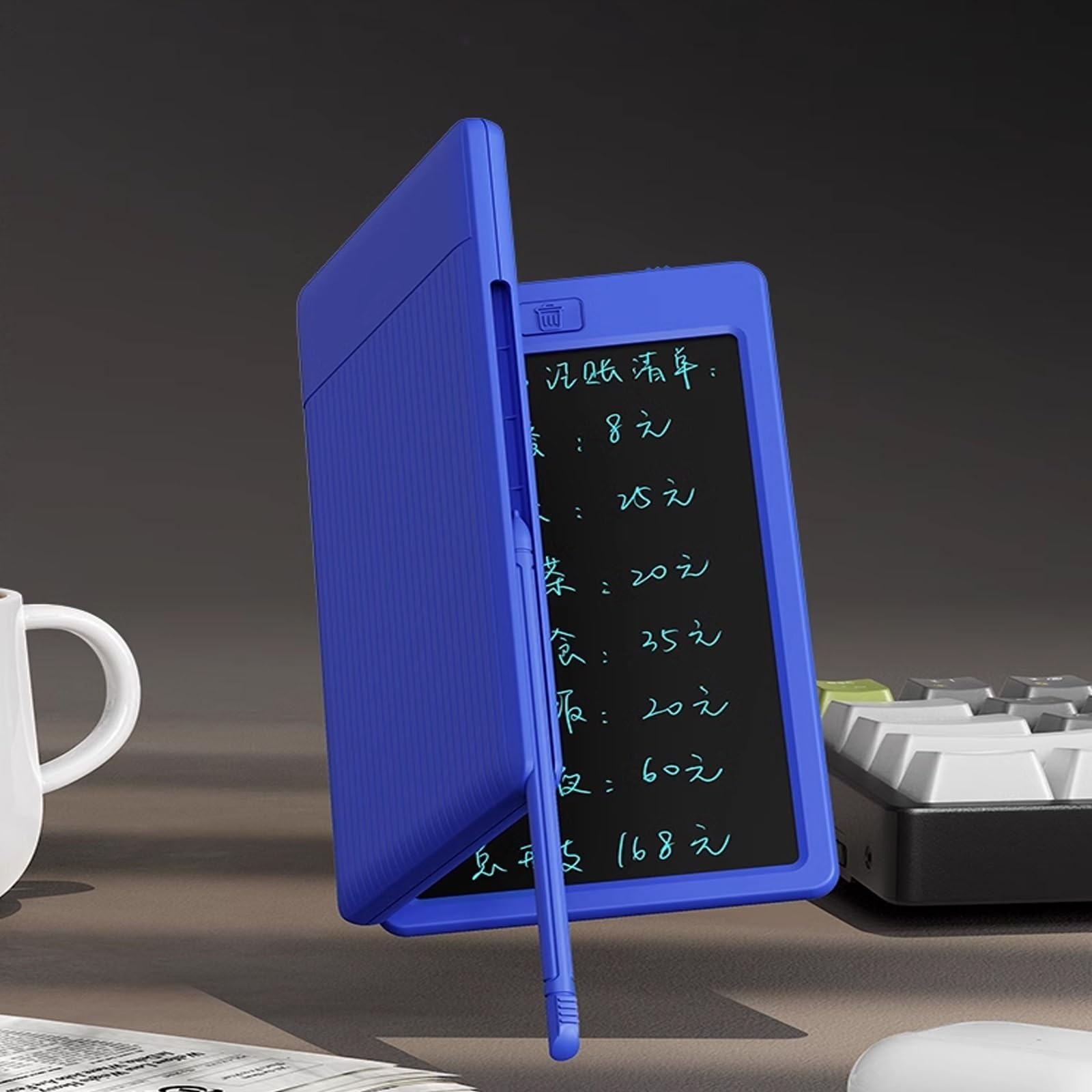 Calcolatrice scientifica con ampio display a 12 cifre, doppia alimentazione, tavoletta di scrittura cancellabile, portatile, per ufficio e scuola