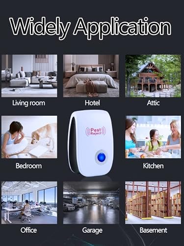Ultrasonic Pest Repell-Er 6 Pack, Indoor Pest Control, Ultrasonic Pest Repell-Ent, Mosquito Repell-Ent,Indoor Pest Control For Home,Kitchen, Office, Warehouse, Hotel(6 Pack) #TOP6