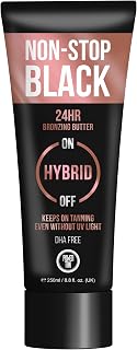 Power Tan Non-Stop Black Bronzing Butter (DHA Free) Hybrid UV Sunbed Tanning Accelerator 250ml