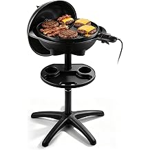Electric Grill, Techwood 2-in-1 Portable Indoor/Outdoor Grill, 1750W Removable Stand Grill with Nonstick Plate, Electric Griddle for Camping, Patio &amp; Backyard, Stand/Tabletop Options for Cookouts