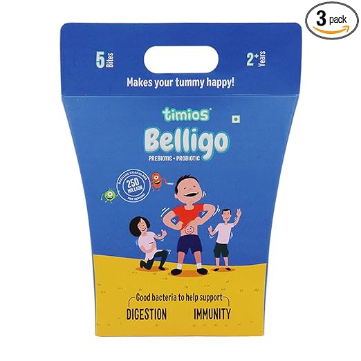 Timios Belligo Probiotics-Prebiotics Bites-Pack of 3