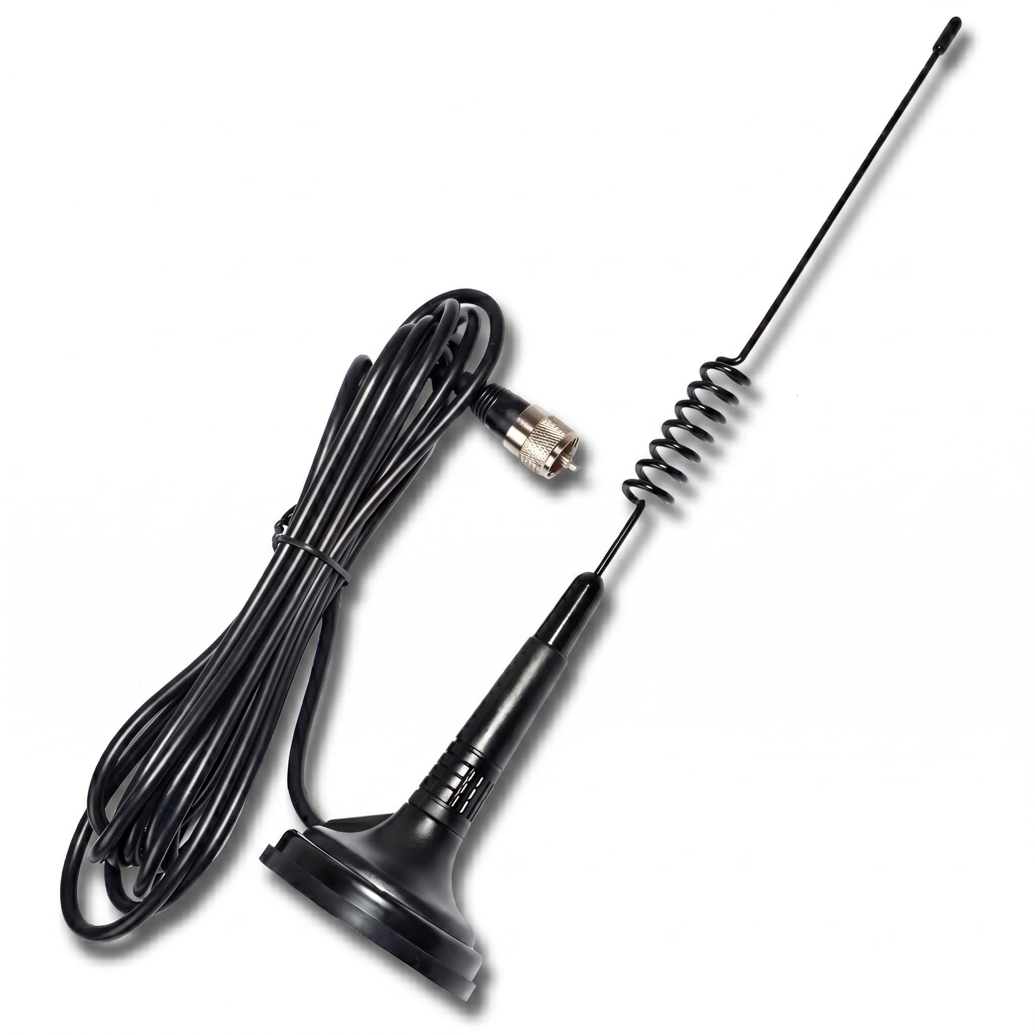 GMRS - Antenna magnetica UHF, 462-467 MHz, con base magnetica e cavo RG58 da 4 metri, per ricetrasmettitore Baofeng Midland Motorola Icom Retevis