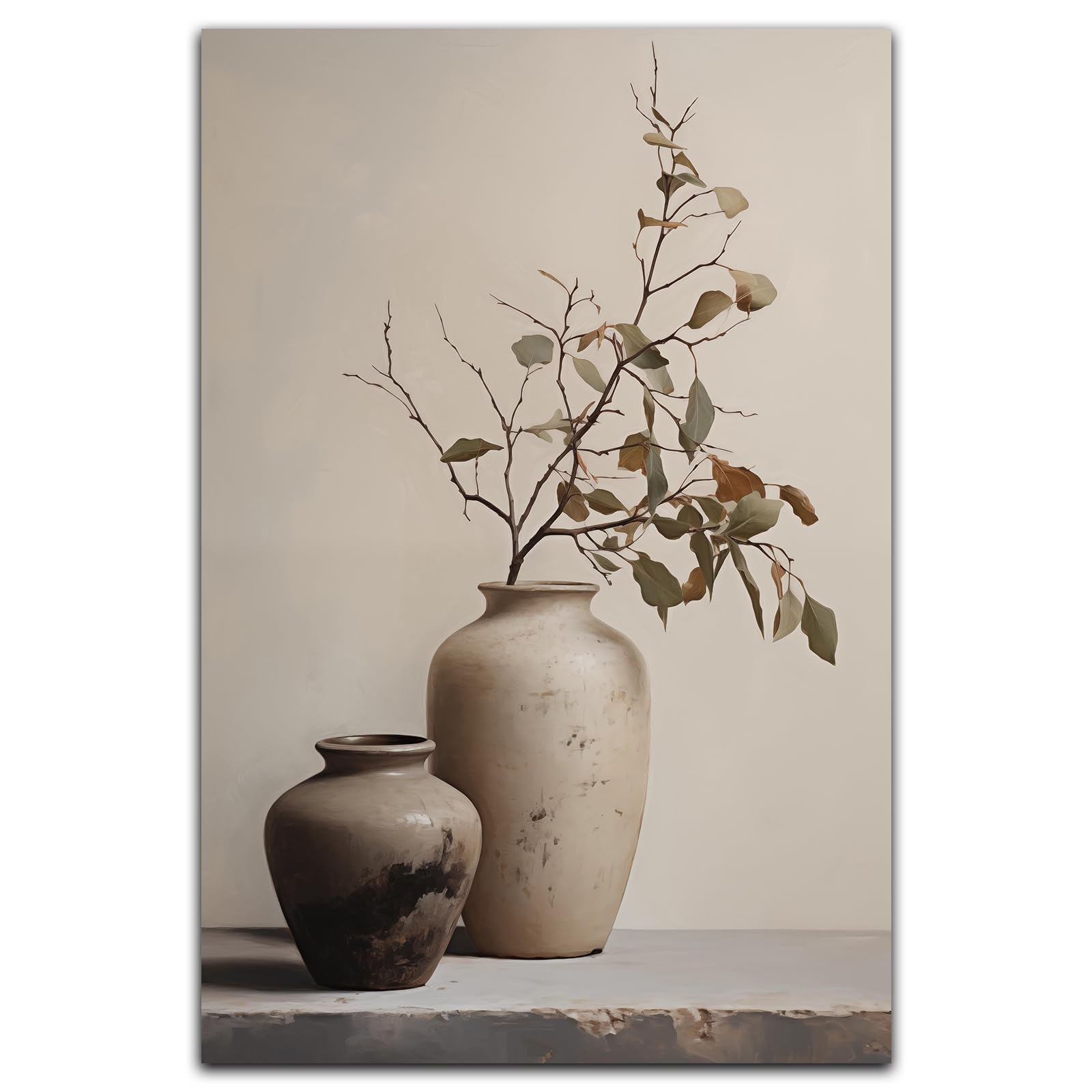 Amazon.com: Vintage Flowers In Vase Wall Art Branch Artwork