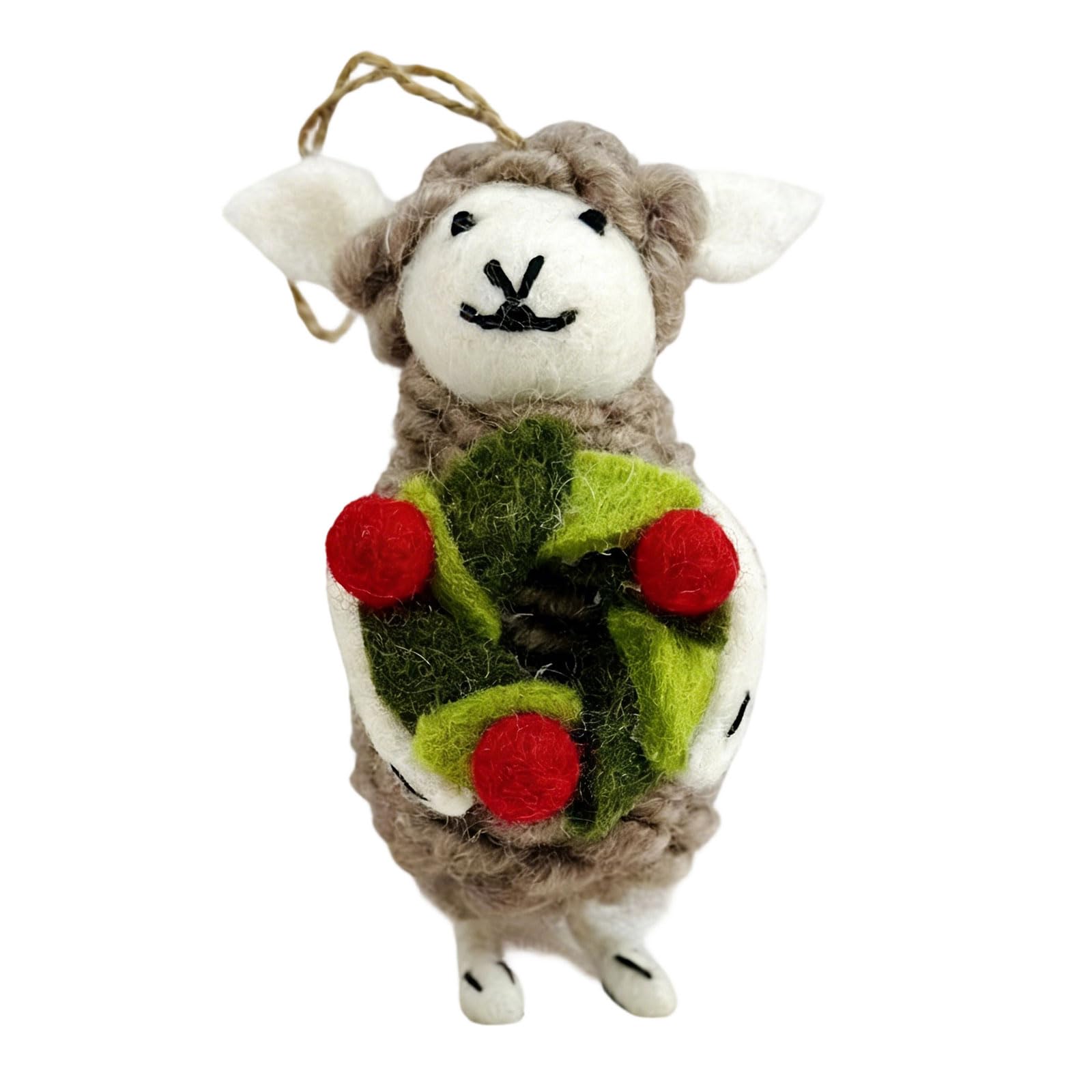 hogtnd Crochet Flower Sheep Keychain Rose Bag Charm Pendant Valentines Friend Couples Aesthetic Keychains Lovely Bag Charm Crochet Rose Flower Sheep Keychain Car Keyring KeyHolder