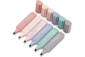 Zeyar Highlighter, Pastel Colors Chisel Tip Marker Pen
