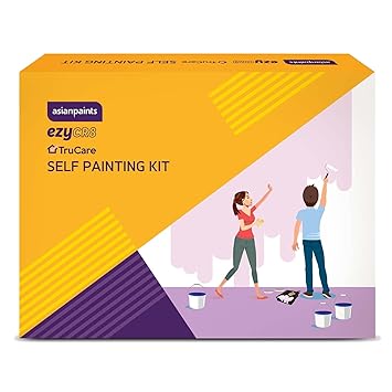Asian Paints EzyCR8 TruCare DIY Self Painting Kit for Walls and Other Surfaces (Paint Roller, Paint Brush, Painting Tray, Sponge, Masking Tape)