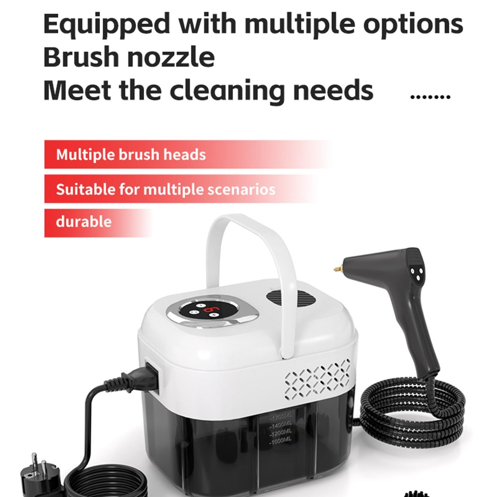 Limpiador a vapor para limpieza Máquina de limpieza portátil de 6 niveles | Limpiador a vapor para el baño Apto Para Sofá, Canapé, Muebles, Alfombra, Suelo De Madera, Tapicería, Azulejos Y Baldosa