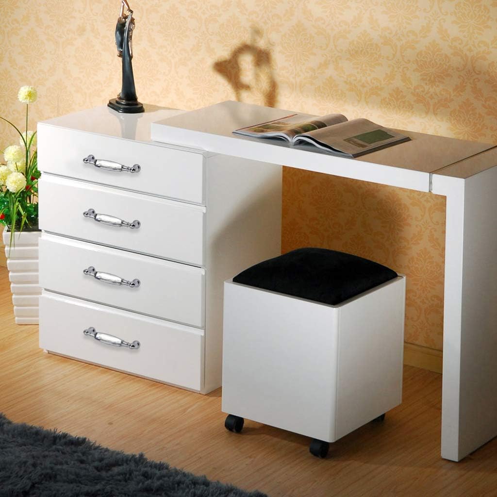 JUXYES Pack of 2 Crystal Cabinet Handles Pulls, Chrome Silver Glass Handle Decorative Drawer Pulls Modern Cupboard Door Handle Knobs for Dresser Drawer Cabinet Closet (3.75") - Image 7