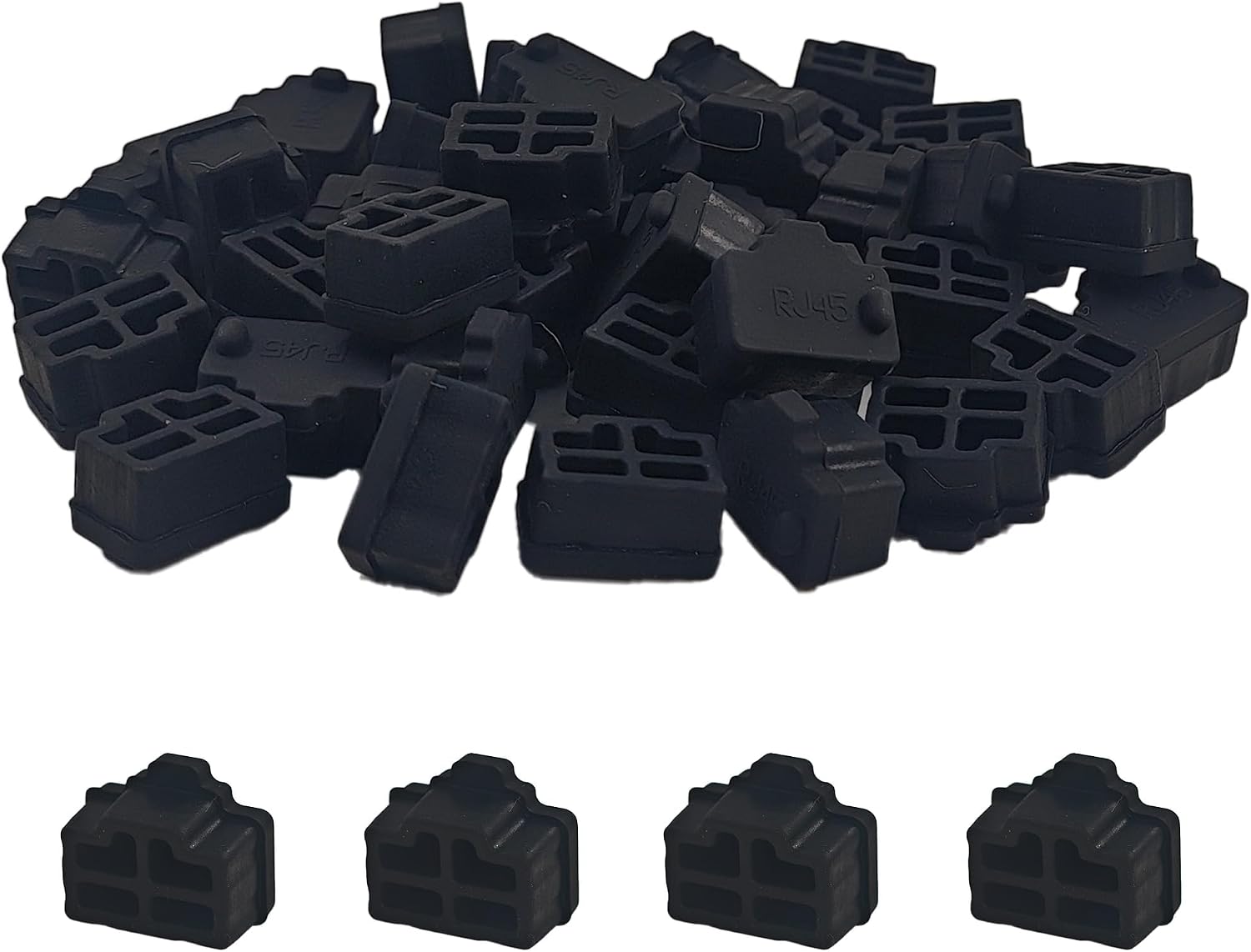 120PCS RJ45 Port Covers, Silicone Ethernet Dust Protector Caps for Network Switch, Router, Computer and TV Ports (White)