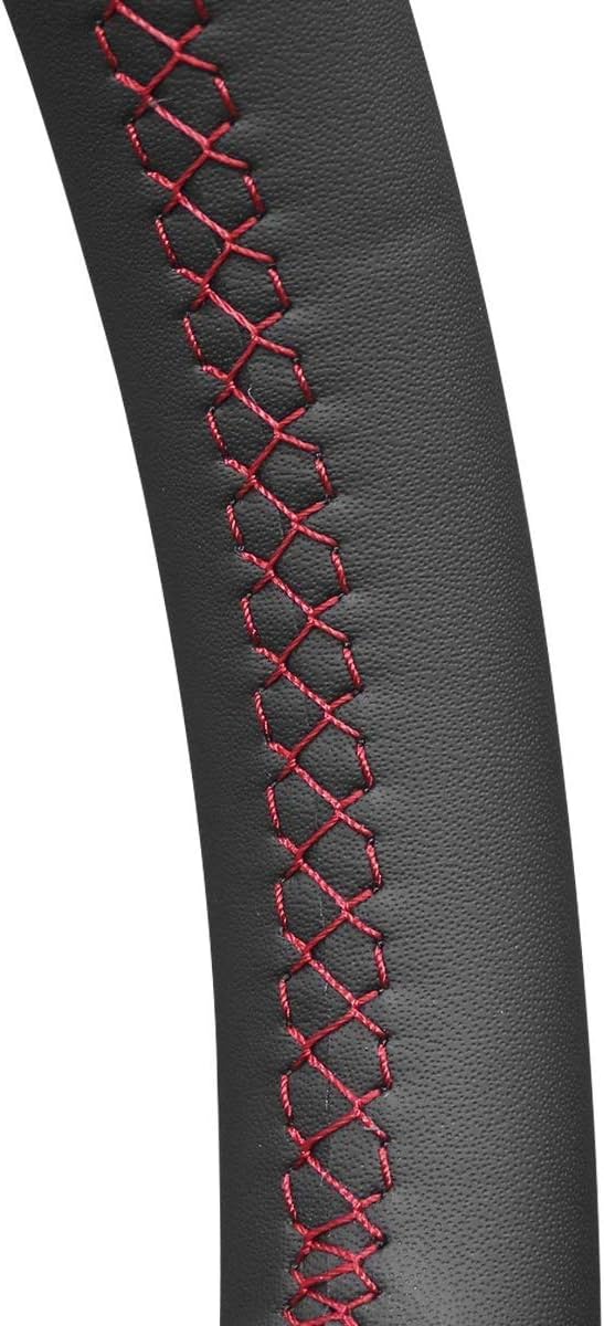 Black Genuine Leather Steering Wheel Cover for Toyota C-HR CHR 2017 2018 2019 Accessories Car Interior OEM Custom Fit Hand Stitched Parts