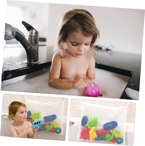 Miniatura 5 de Beatifufu Bolsa de juguetes para baño, bolsa de almacenamiento colgante, bolsa de malla de juguete, bolsa de malla de almacenamiento de juguetes,