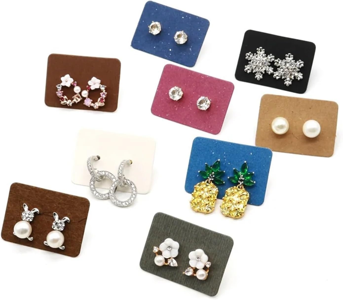 Kraft Paper Earring Display Cards 500Pcs 3.5x2.5cm Jewelry Hang Tags image 2