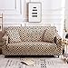 Fundas para Sofa 1Plazas Marrón Geométrico Funda Elastica Sofa Chaise Longue Fundas Sofa Rinconera con Respaldo Ajustable Antideslizante Protector de Muebles (90cm-140cm)