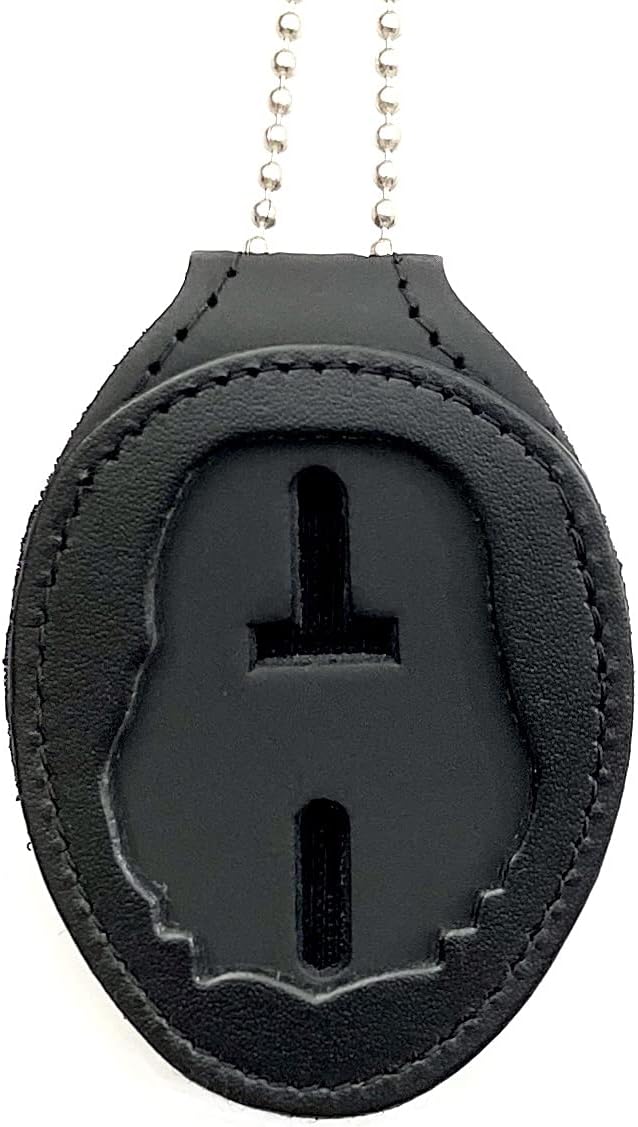 Perfect Fit Shield Wallets Georgia State Corrections GSC Clip On Badge Holder with Neck Chain (Cut-Out # PF 233)