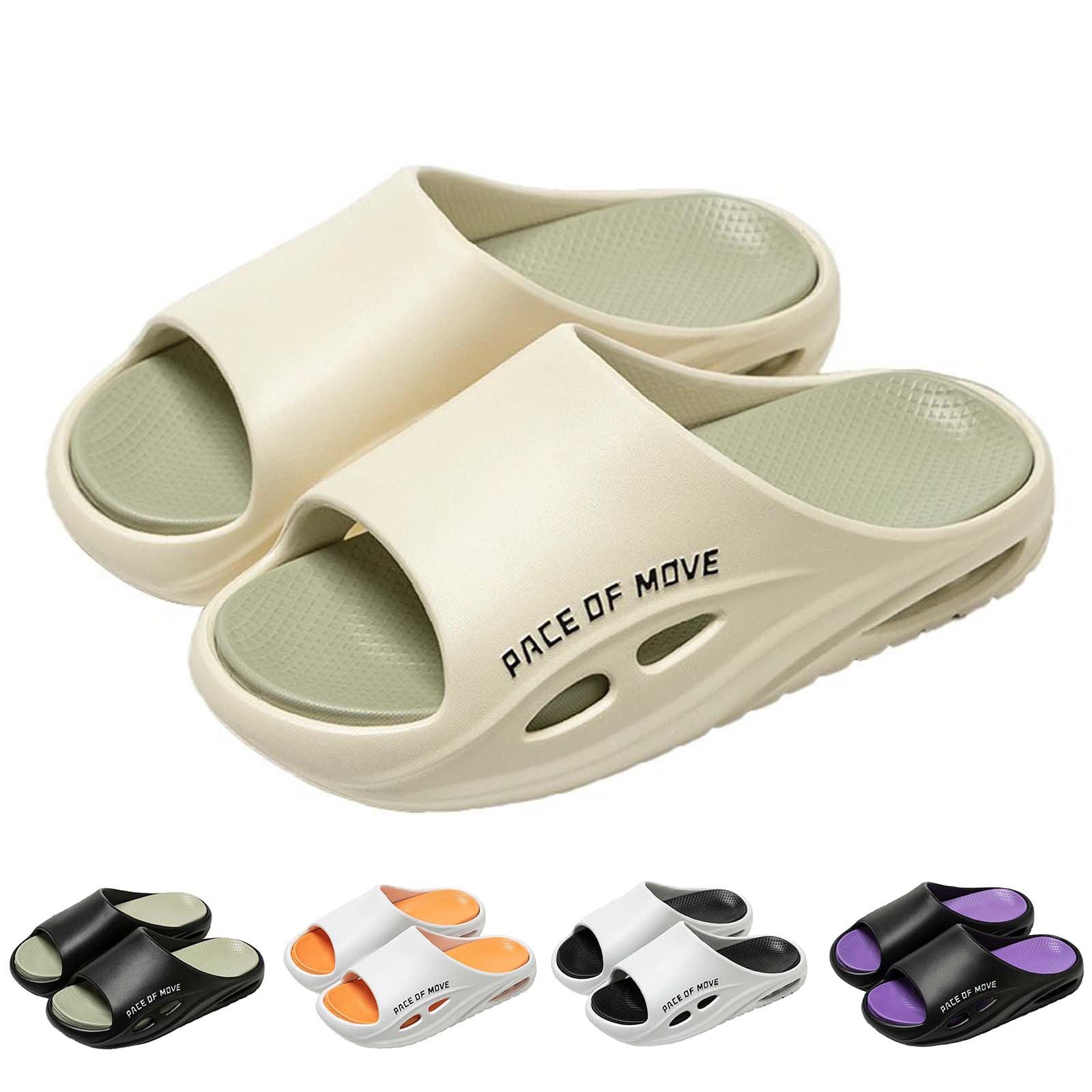 Sandales Homme Cuir Été – Claquettes Mule Confortables, Chaussons Plage Antidérapants, Pantoufles Légères Pour Homme