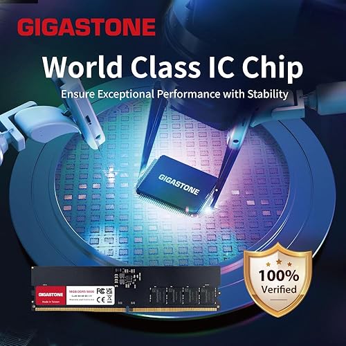 Miniatura 6 de DDR5 RAM GIGASTONE Kit de 32 GB (2 x 16 GB) DDR5 5600 MHz PC5-44800 CL 46-46-90 1.1 V UDIMM 288 pines sin búfer no ECC PC Módulo de memoria de