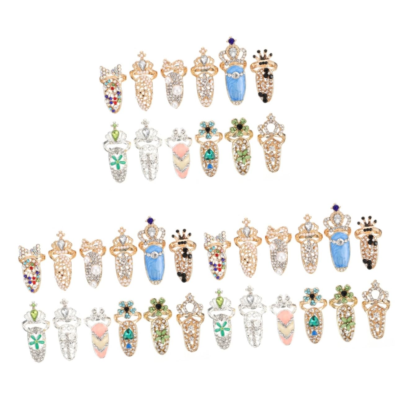 Anneau griffe d'ongle or Mikinona couronne de charme pour manucure haut de gamme