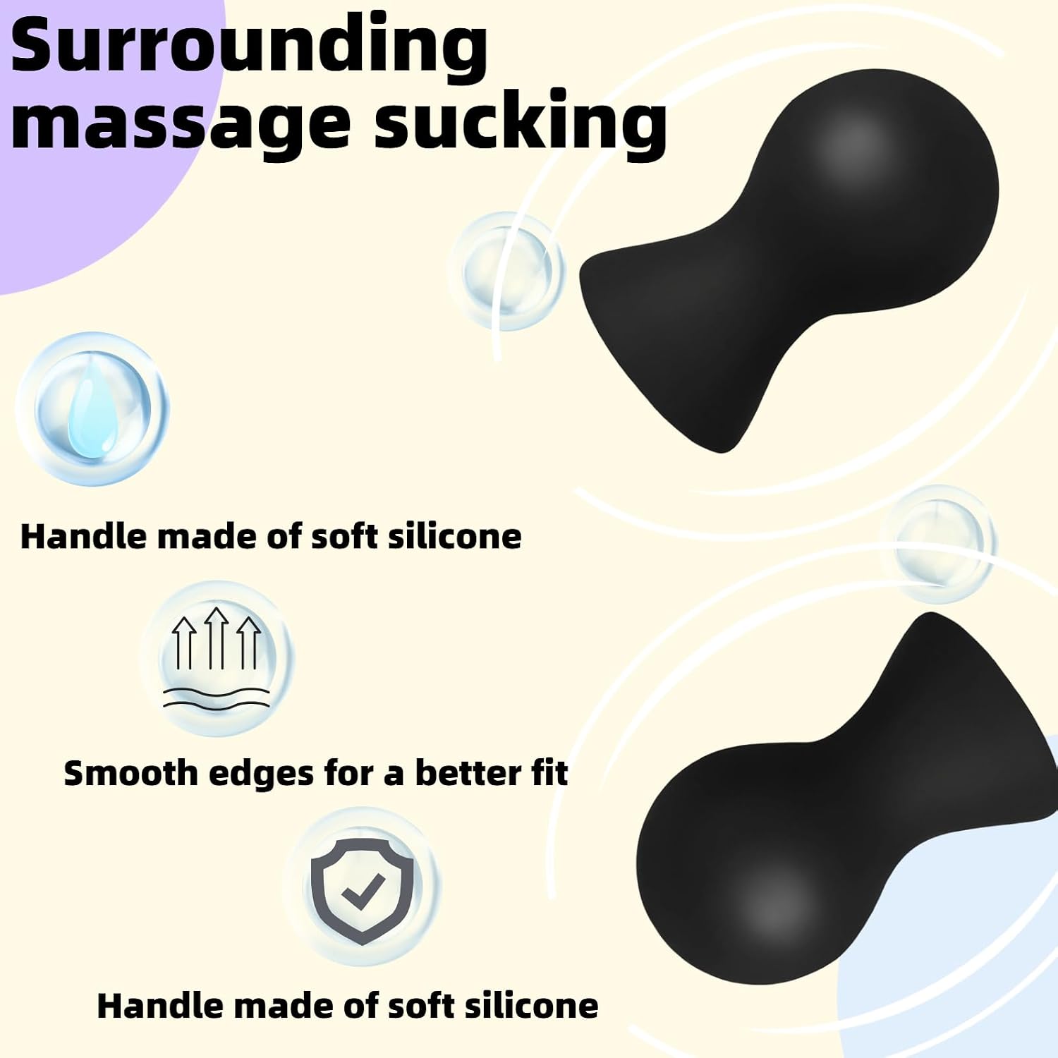 2 Pack Nipple Sucker Vacuum Suction Cups – Nipple Suction Toy & Nipple Toys for Women, Silicone Nipple Massage Toy & Clitoral Suction Toy, Breast Massager Adult Toy for Intimate Couple Play.