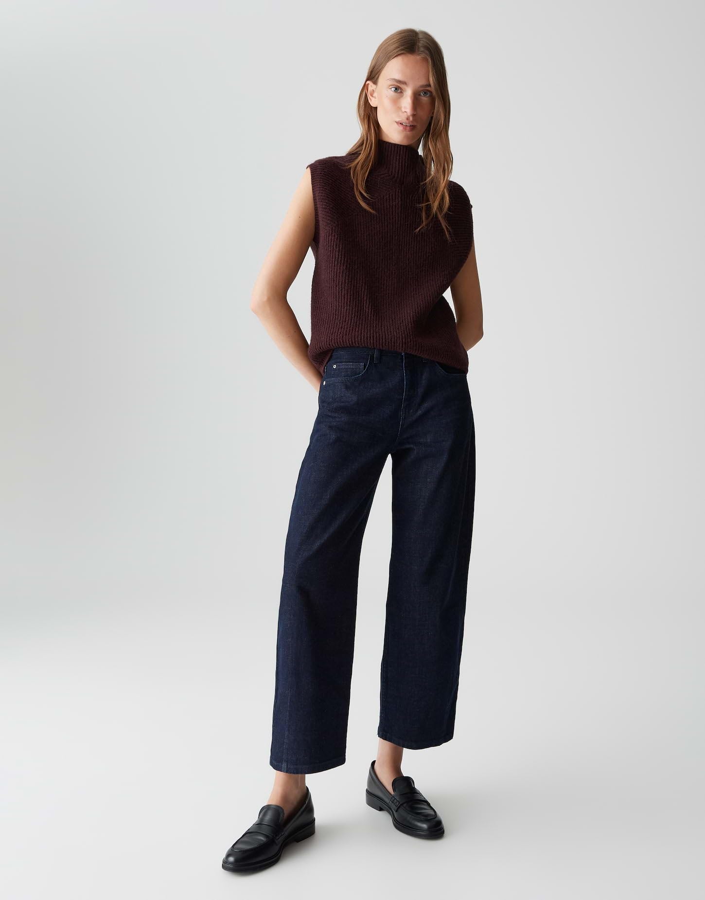 OPUS Damen Pullunder | PASILLA Regular Strickpullunder aus BCI Cotton Mix