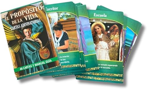 Zoeartcrafts Cartas Oraculo Proposito de la vida en español, Edición en español, principiante amigable, familiar, Propósito de la vida oráculo