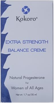 Kokoro Extra Strength Natural Progesterone Creme | Skin Moisturizing Cream | 1.7 oz Pump | 50% More Progesterone | Paraben-free | No Phytoestrogens | No Animal Products, By-Products, or Animal Cruelty