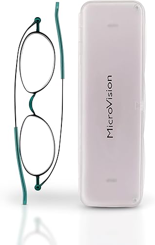 Gafas de lectura de aire plegables planas con tecnología patentada de bisagra rodante y estuche compacto para mujeres y hombres
