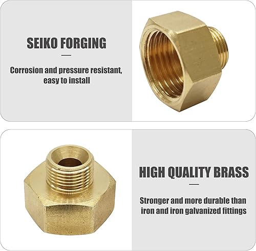 Miniatura 3 de 2 adaptadores de latón, rosca hembra G12 pulgadas a adaptador de conversión de rosca macho UNC de 916 pulgadas, accesorios de compresión para