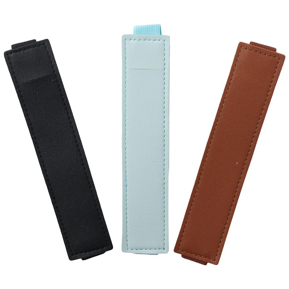 Risedot 6pcs PU Leather Pen Sleeve Pouch Adjustable Elastic Band Pen Holder, Books, Planners Detachable, Multicolor - Image 4