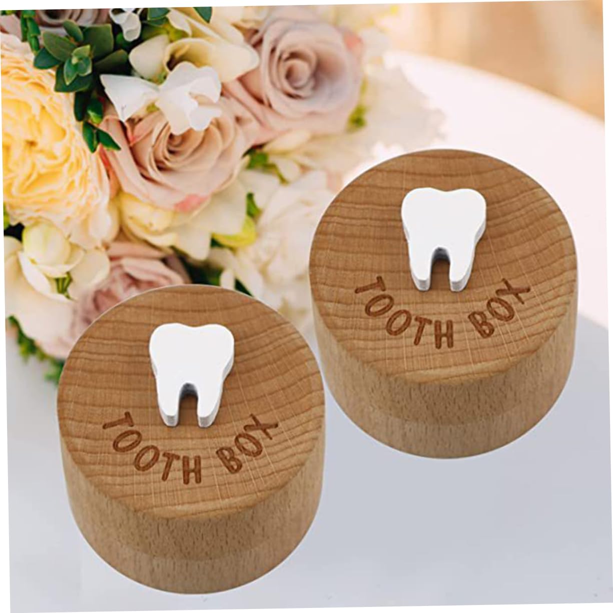 SUPVOX Cute Tooth Box for Boys and Girls Tooth Case Fetal Hair Storage Collector Organizer Keepsake Multi-functional Sturdy Design