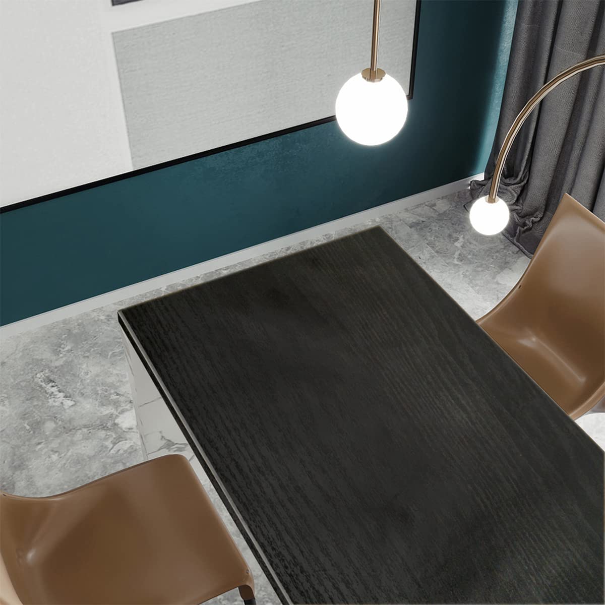 Mat Folie Behang Meubelfolie Decorfolie 61 X 500CM Zelfklevende Papier Van Pvc Decoratiefolie Waterdicht Zwart Wandsticker Designfolie Keukenfolie Voor Tafel Dressoir Garderobe Kast Lade