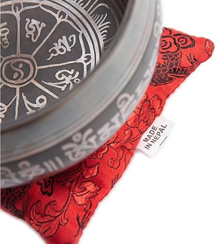 Miniatura 18 de HIMALAYAN BAZAAR - Juego de cuencos tibetanos de 4 pulgadas, fácil de tocar, auténtico, hecho a mano para meditación, sonido de 7 chakras, curación