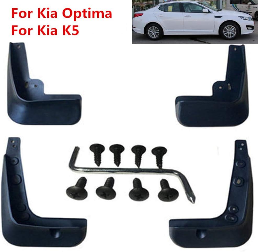 ZAYYL Car Mud Flaps Mudguard,For Kia Optima / K5 2011-2013 SX SXL & Hybrid, 4Pcs Front Rear Car Mudguard Splash Guards with Screw