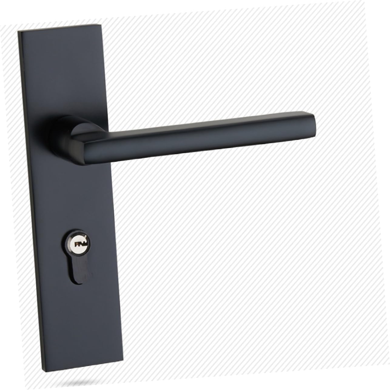 European Style Door Lock Ergonomic Black Latch for Bathroom Bedroom Easy Installation Secure Design Labor-Saving Knob