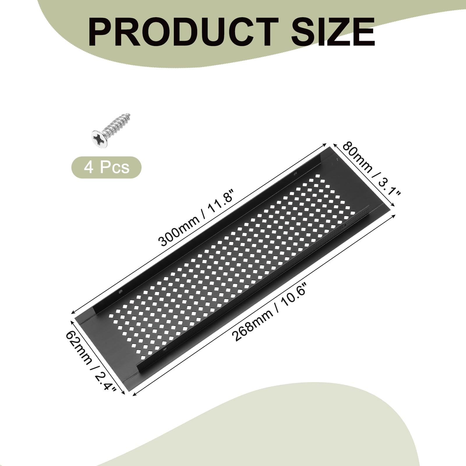PATIKIL 12 x 3 Inch Door Air Vent Cover - Image 2