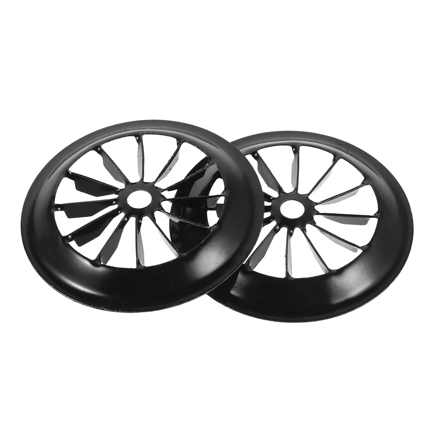 2pcs Hair Dryer Mesh Front Cover Accessory, Black Plastic round Ventilation Grille, Reusable Dustproof Filter Cap Prevents Motor Clogs for Home and Salon Use