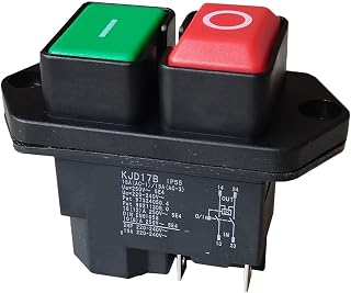 Emergency Stop Switch Electromagnetic Pushbutton Switches Waterproof Emergency Stop Button Switch 16(12) A 10(8) A 250V 2HP 16A 220-240V KJD17B(KJD17B-BD-4P)