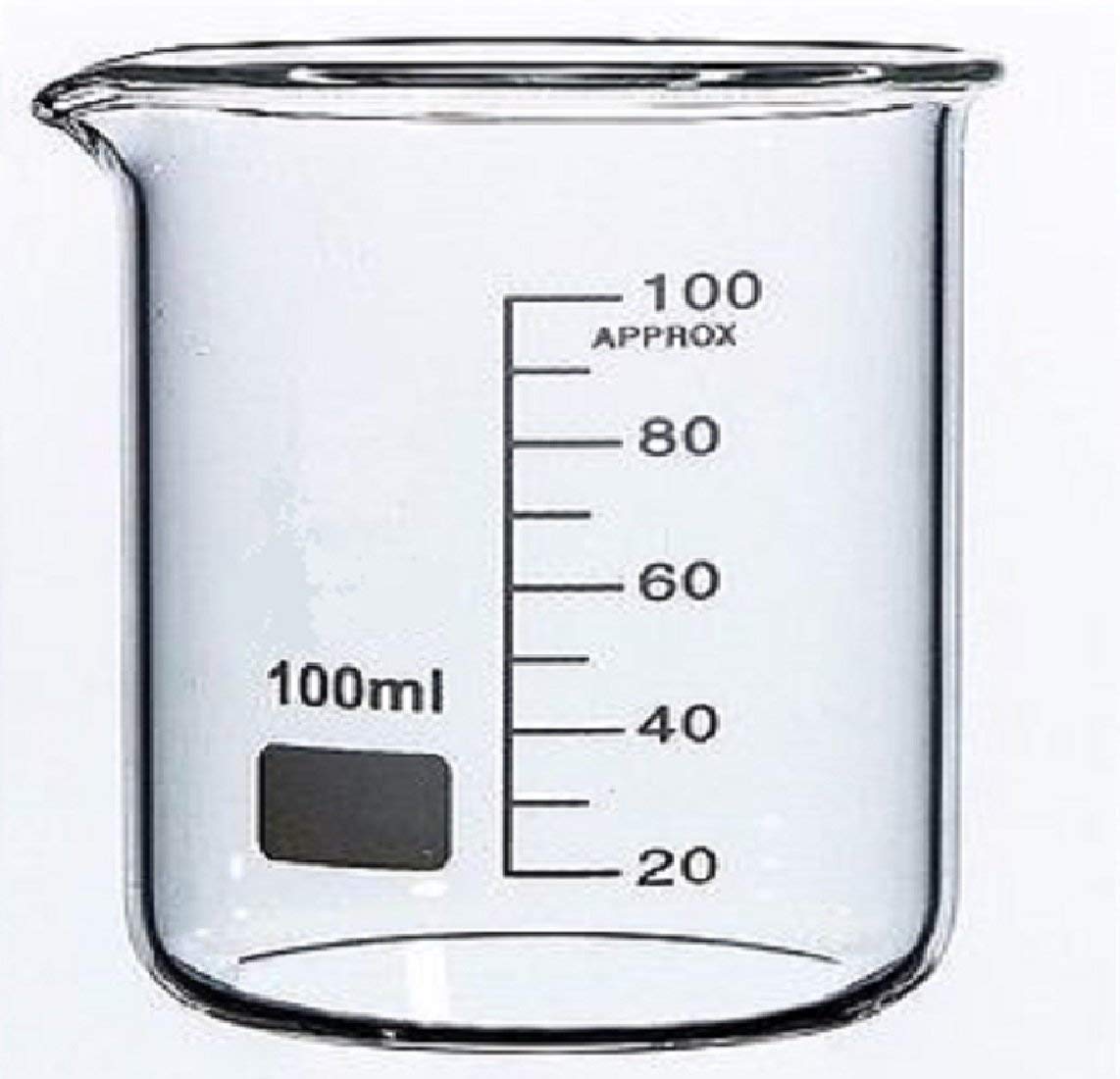 G LAB India 100ml Glass Beaker (Pack of 2) | Heat-Resistant Borosilicate Glass Beaker | Laboratory Measuring Instrument for Chemistry & School Experiments